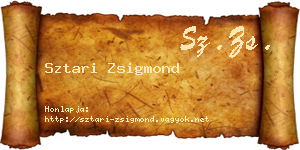 Sztari Zsigmond névjegykártya